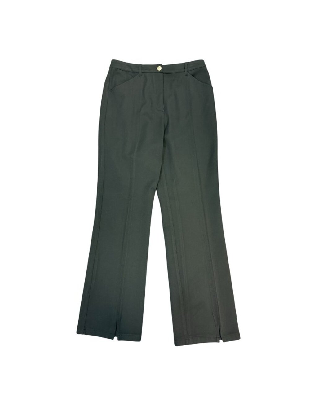 St. John Collection By Marie Gray Black Slit-Hem Pants Size 10